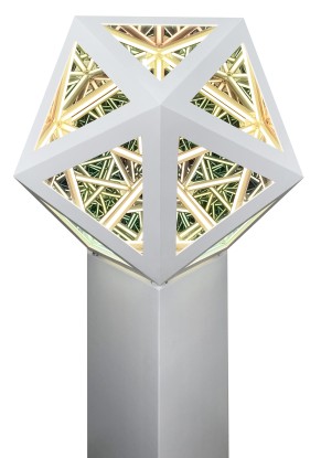 Anthony James, 24" Icosahedron (Solar White), 